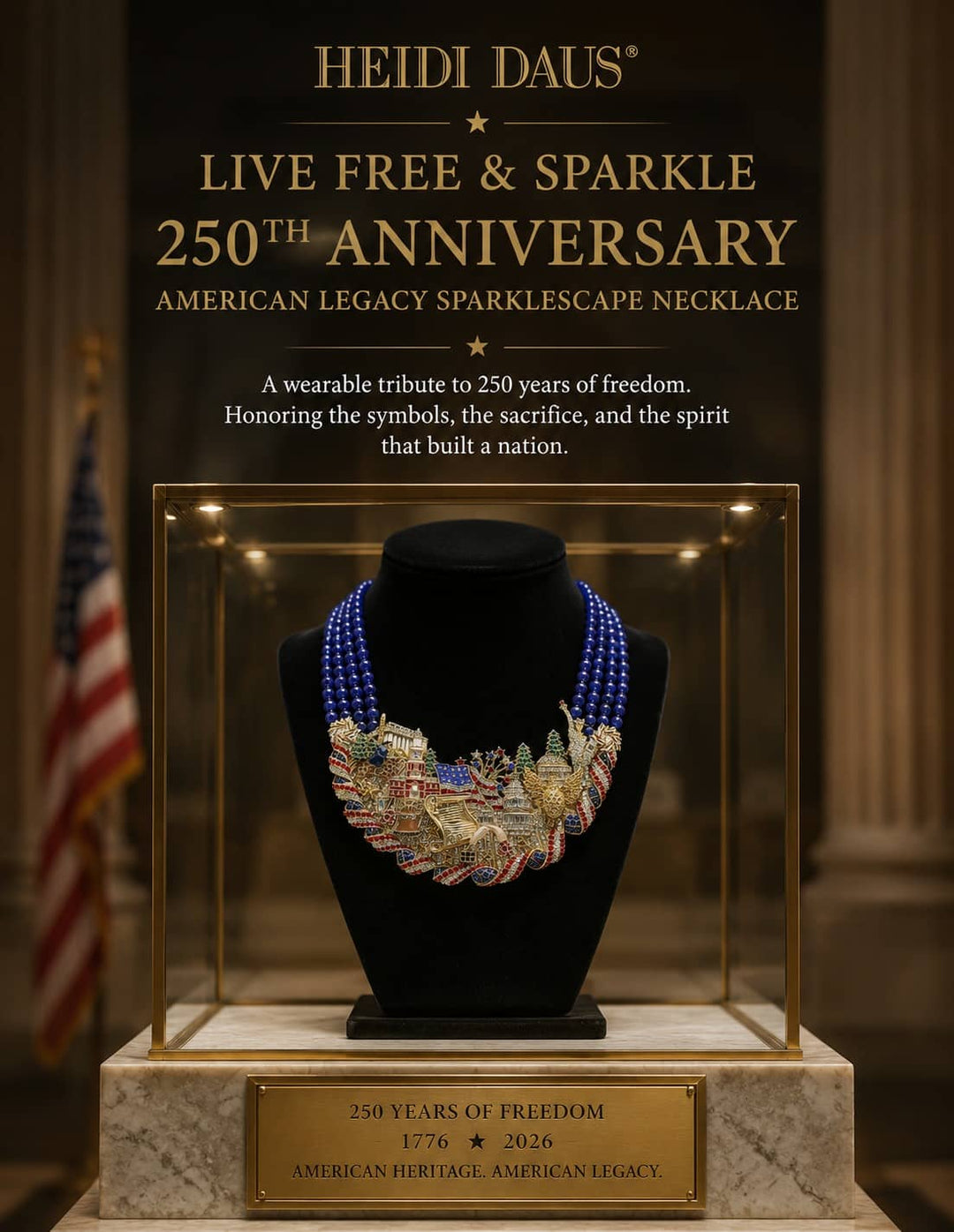 HEIDI DAUS® “Live Free & Sparkle” 250th Limited Edition American Legac