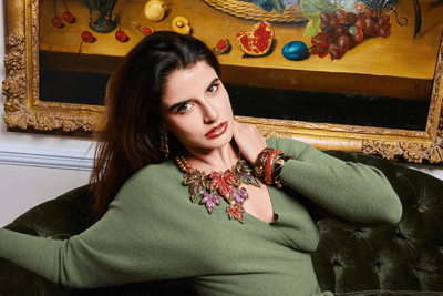 HEIDI DAUS®"Many Hues of Autumn" Crystal & Enamel Floral Necklace