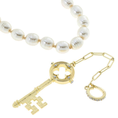 Heidi Daus®"Baroque Key" Beaded Crystal Enhancer Pendant Key Necklace HEIDI DAUS®