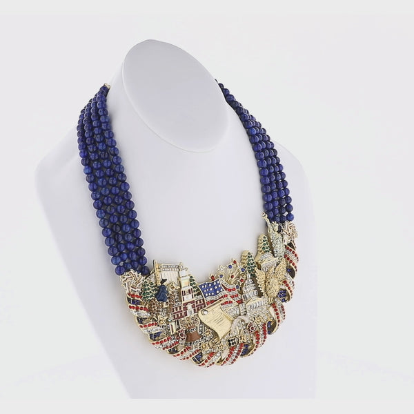 Live Free & Sparkle 250th Limited Edition necklace in motion