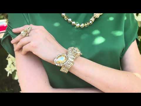 HEIDI DAUS® "Feline Fabulous" Enamel Crystal Tiger Bracelet