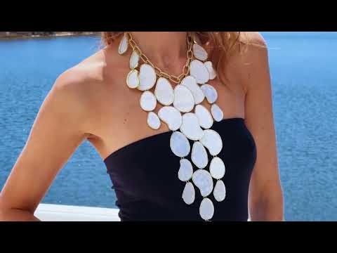 HEIDI DAUS®"Heidi Illustrated" Grand Faux-MOP Statement Necklace