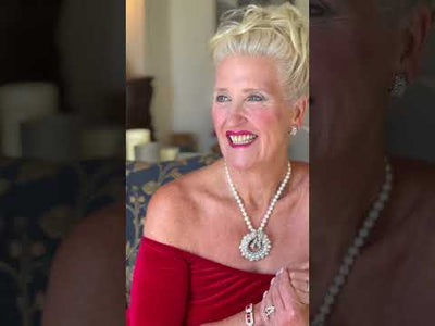 HEIDI DAUS® "Cultured Christmas" Holiday Wreath Enhancer/Pin & Necklace