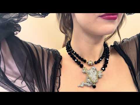 HEIDI DAUS® "Spooktacular" Beaded Crystal Ghost Halloween Necklace