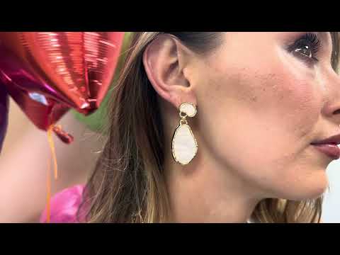 HEIDI DAUS®"Heidi Illustrated" Faux-White Mop Dangle Earrings