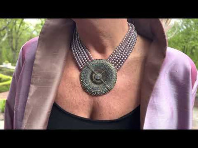 HEIDI DAUS®"Belgian Disc" Beaded Crystal Deco Necklace