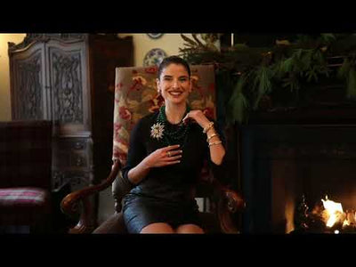 HEIDI DAUS®"Magnificent Poinsettia" Crystal Floral Holiday Pin/Brooch