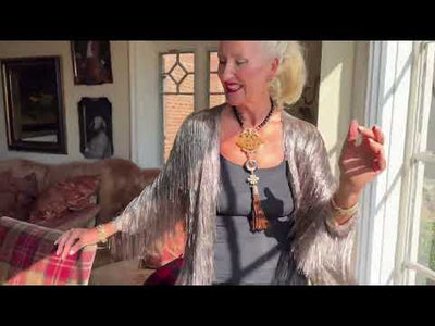 HEIDI DAUS® "Carved Artistry" Crystal Chinoiserie Tassel Necklace