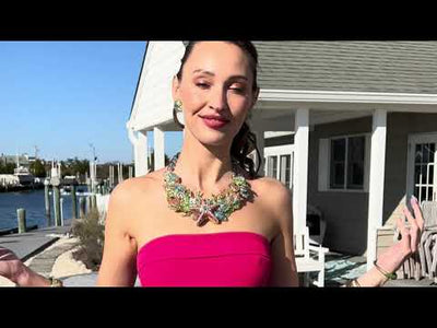 HEIDI DAUS® "Ocean View" Crystal & Enamel Statement Necklace
