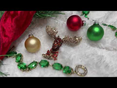 HEIDI DAUS® "Big Moose" Crystal Holiday Moose Pin/Brooch