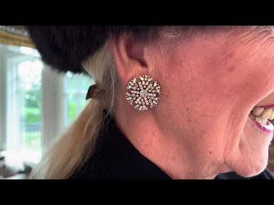 HEIDI DAUS® "Ice Crystal" Crystal Snowflake Button Earrings