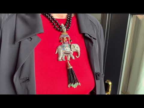 Heidi Daus®"Sultans of Chic" Beaded Crystal Elephant Necklace