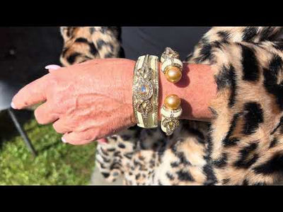 Heidi Daus®"Tres Chic Deluxe" Enamel Crystal Deco Bracelet