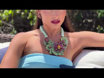 HEIDI DAUS®"Water Lilly" Crystal Floral Button Earrings