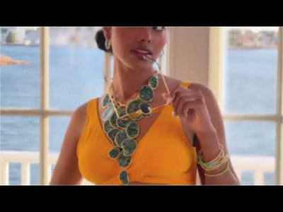 HEIDI DAUS®"Heidi Illustrated" Faux-Abalone Statement Necklace