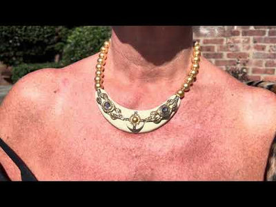 Heidi Daus® "Tres Chic Deluxe" Enamel & Crystal Beaded Deco Necklace