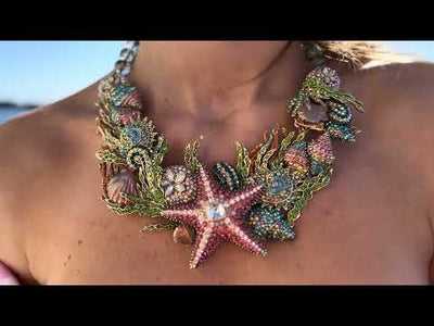 HEIDI DAUS® "Ocean View" Crystal & Enamel Statement Necklace