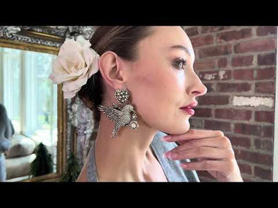 HEIDI DAUS® "Sweet Lovers" Crystal Bird Statement Earrings