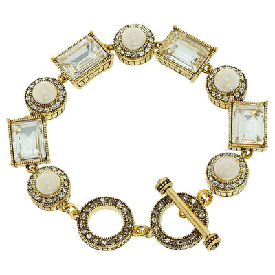 "Sparkling Solution" Beaded Crystal Toggle Deco Bracelet - Heidi Daus®