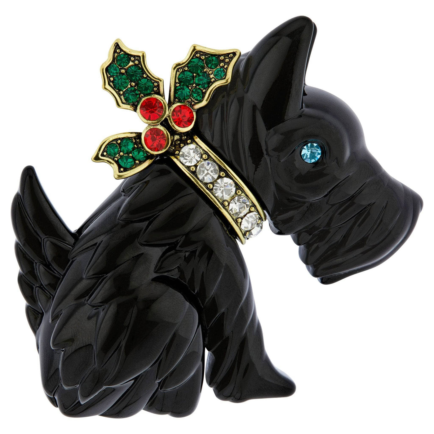 HEIDI DAUS®"Scottie Love" Crystal & Resin Holiday Dog Pin