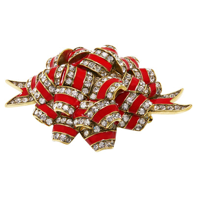 HEIDI DAUS®"Ravishing Ribbon" Enamel Crystal Ribbon Pin - Heidi Daus®