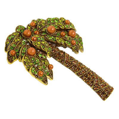 "Queen Palm" Crystal Tropical Palm Tree Pin - Heidi Daus®