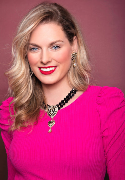 HEIDI DAUS®"Capture My Heart" Enamel Beaded Crystal Heart Necklace
