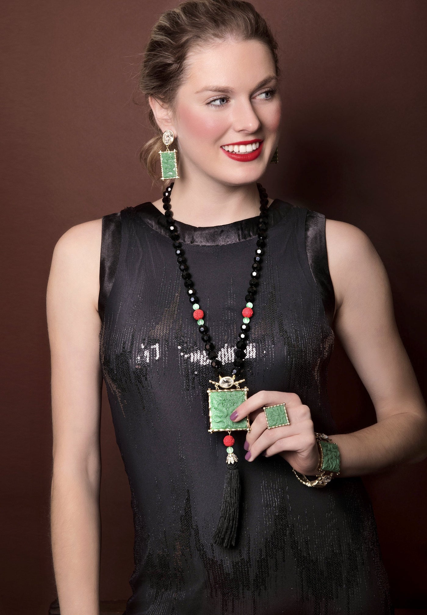 HEIDI DAUS® "Lots of Luck Dragon" Beaded Crystal Dragon Necklace