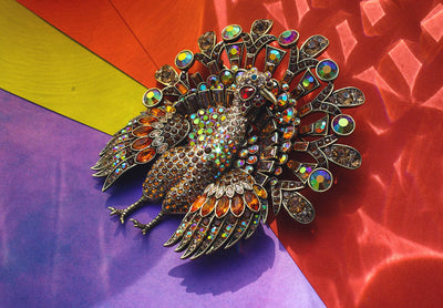 HEIDI DAUS®"Tyrone Turkey" Crystal Turkey Pin