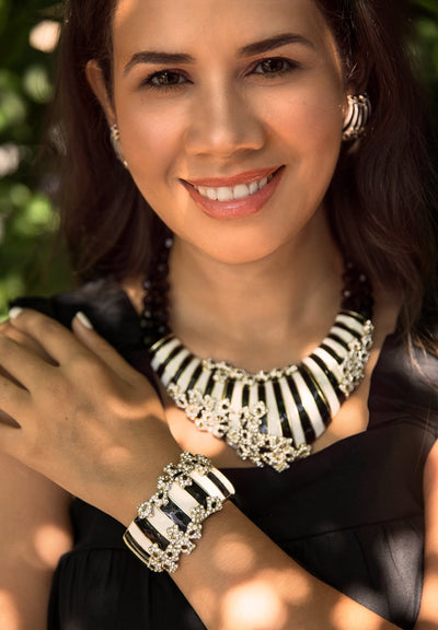 HEIDI DAUS®"Beautiful Banding" Enamel Crystal Beaded Necklace - Heidi Daus®