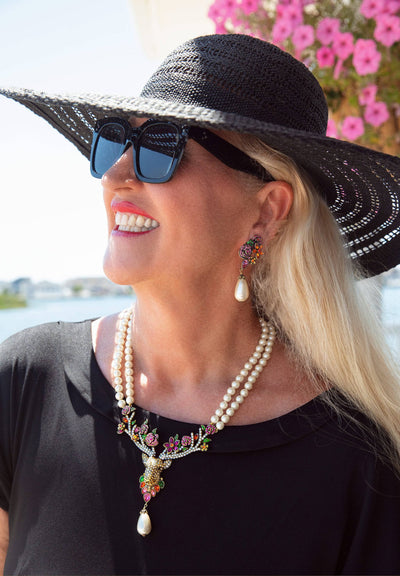 HEIDI DAUS®"Endearing" Beaded Crystal Reindeer Necklace