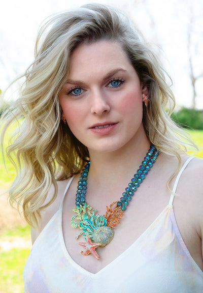 HEIDI DAUS®"Coastal Collective" Enamel Crystal Beaded Sea Necklace - Heidi Daus®