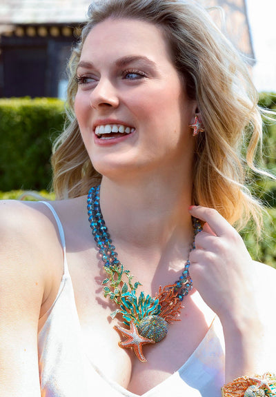 HEIDI DAUS®"Coastal Collective" Enamel Crystal Beaded Sea Necklace - Heidi Daus®
