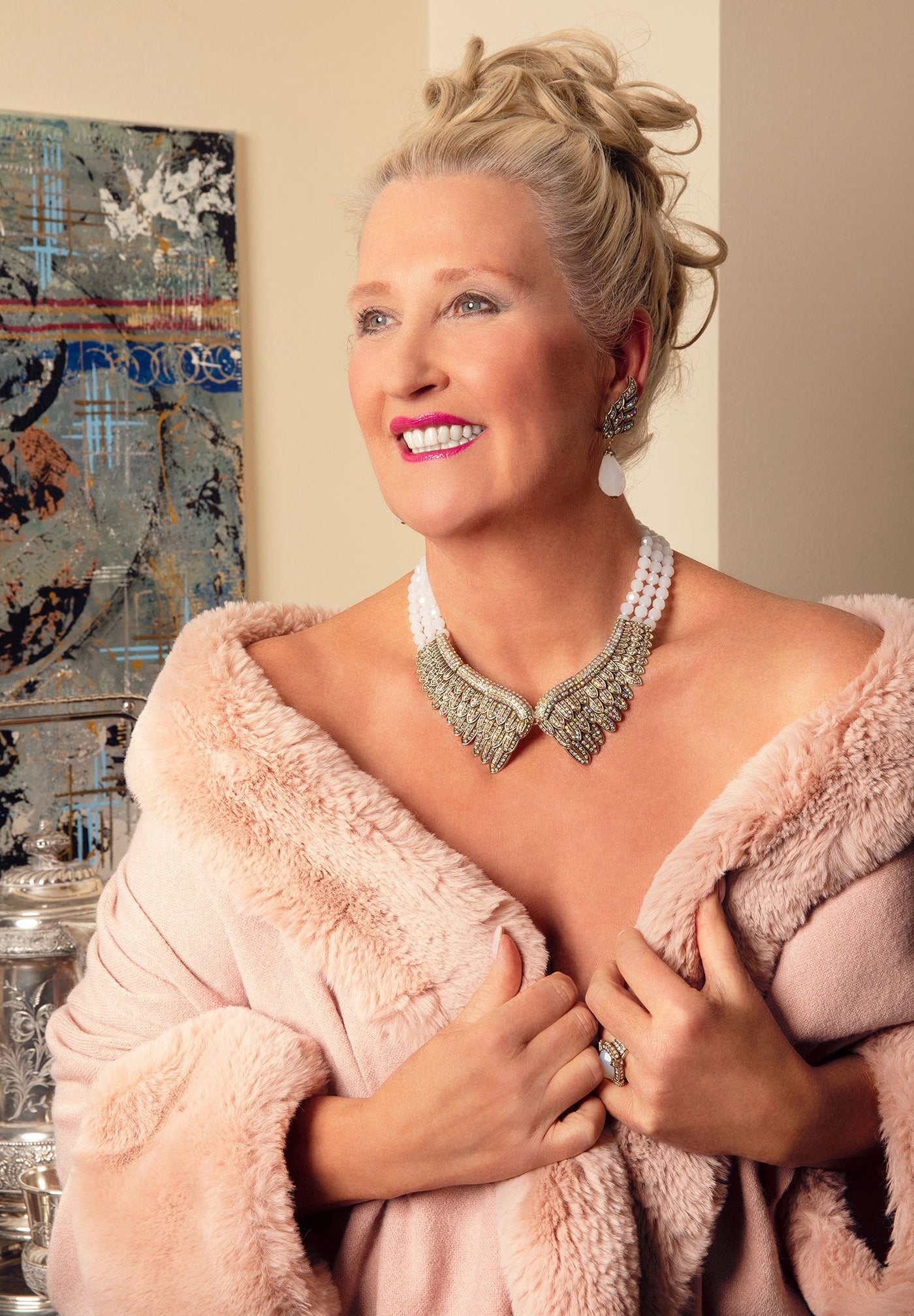 HEIDI DAUS®"Heidi's Angels" Beaded Crystal Wings Necklace HEIDI DAUS®