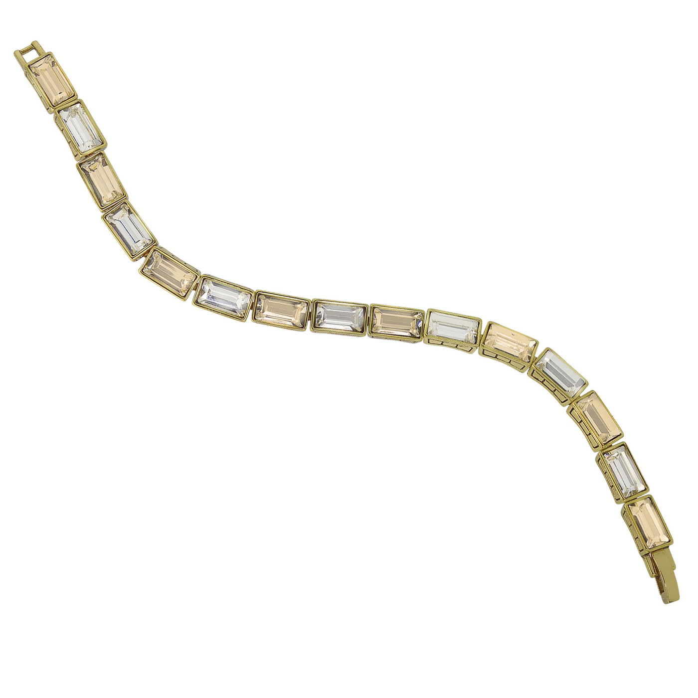 Heidi Daus®"On Line" Baguette Cut Crystal Layout Bracelet