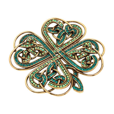 "Luck Of The Irish" Crystal Shamrock Pin - Heidi Daus®