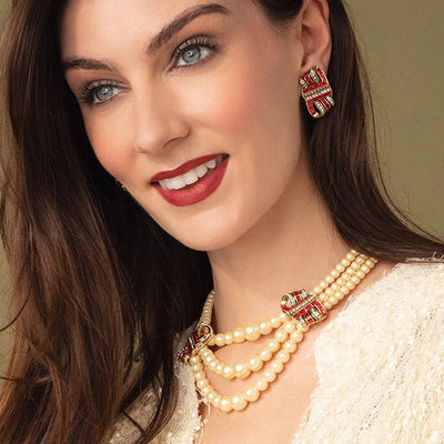 Heidi Daus® "Ribbon Candy" Graduated Pearl Crystal Necklace - Heidi Daus®