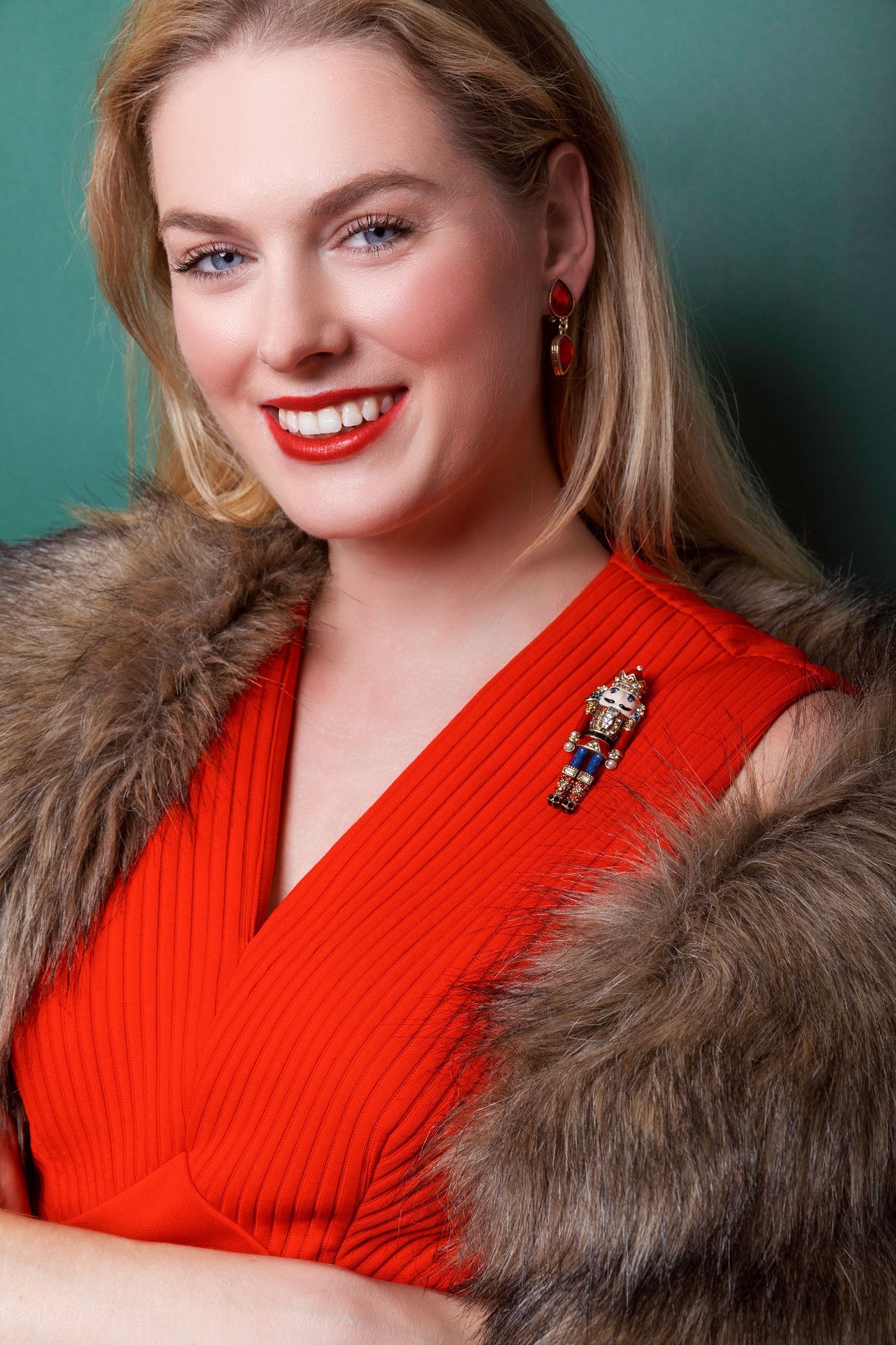 HEIDI DAUS® "Heidi's Nutcracker" Enamel Crystal Nutcracker Pin - Heidi Daus®