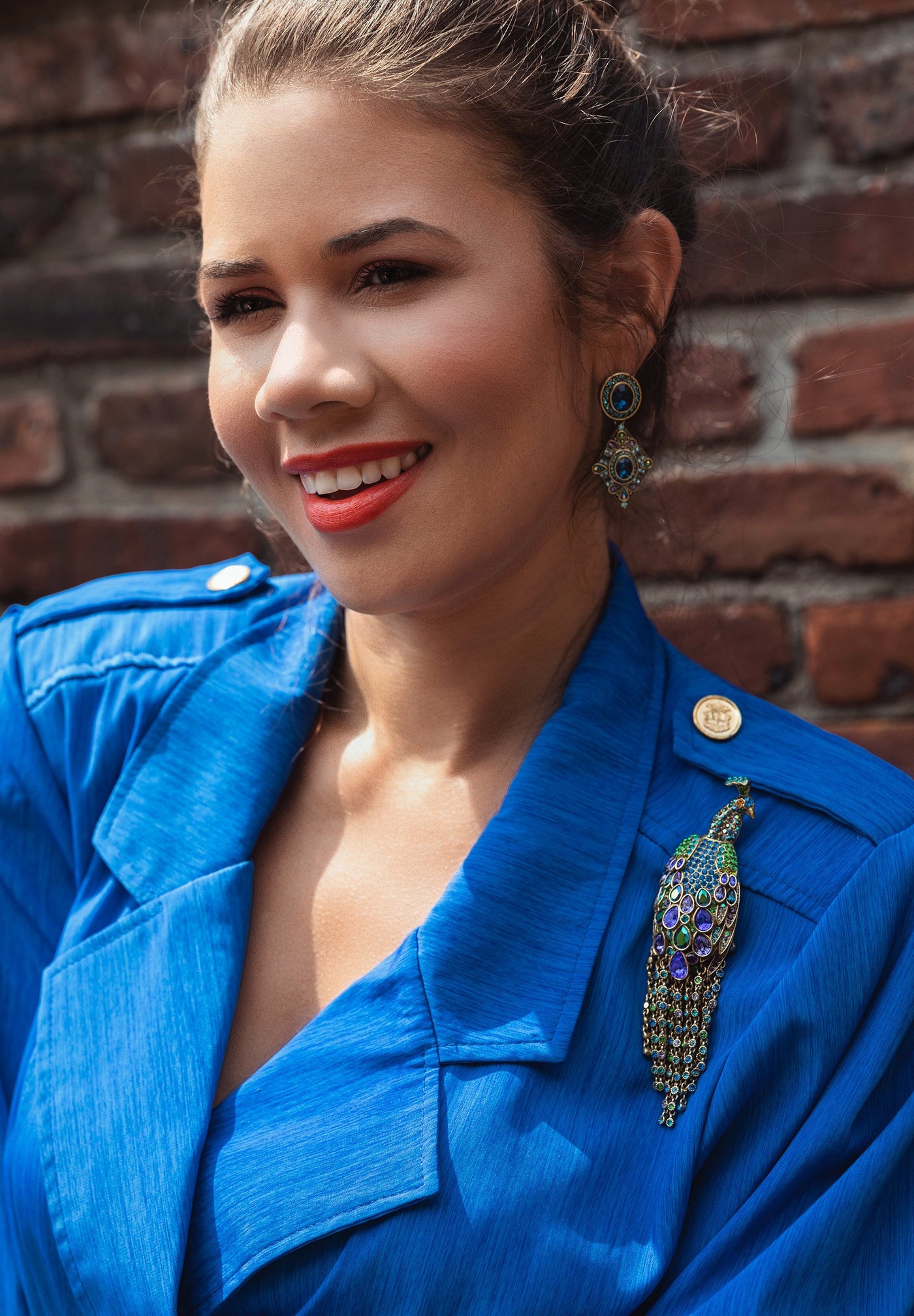 Heidi Daus®"Let Down Your Feathers" Crystal Peacock Pin - Heidi Daus®
