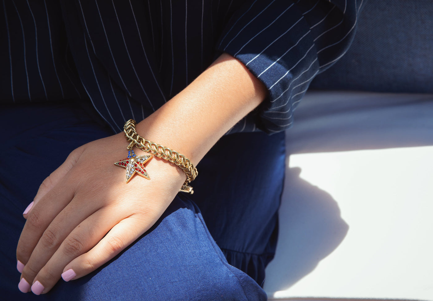 Heidi Daus®"Star Sparkle" Crystal Star Charm Toggle Bracelet - Heidi Daus®