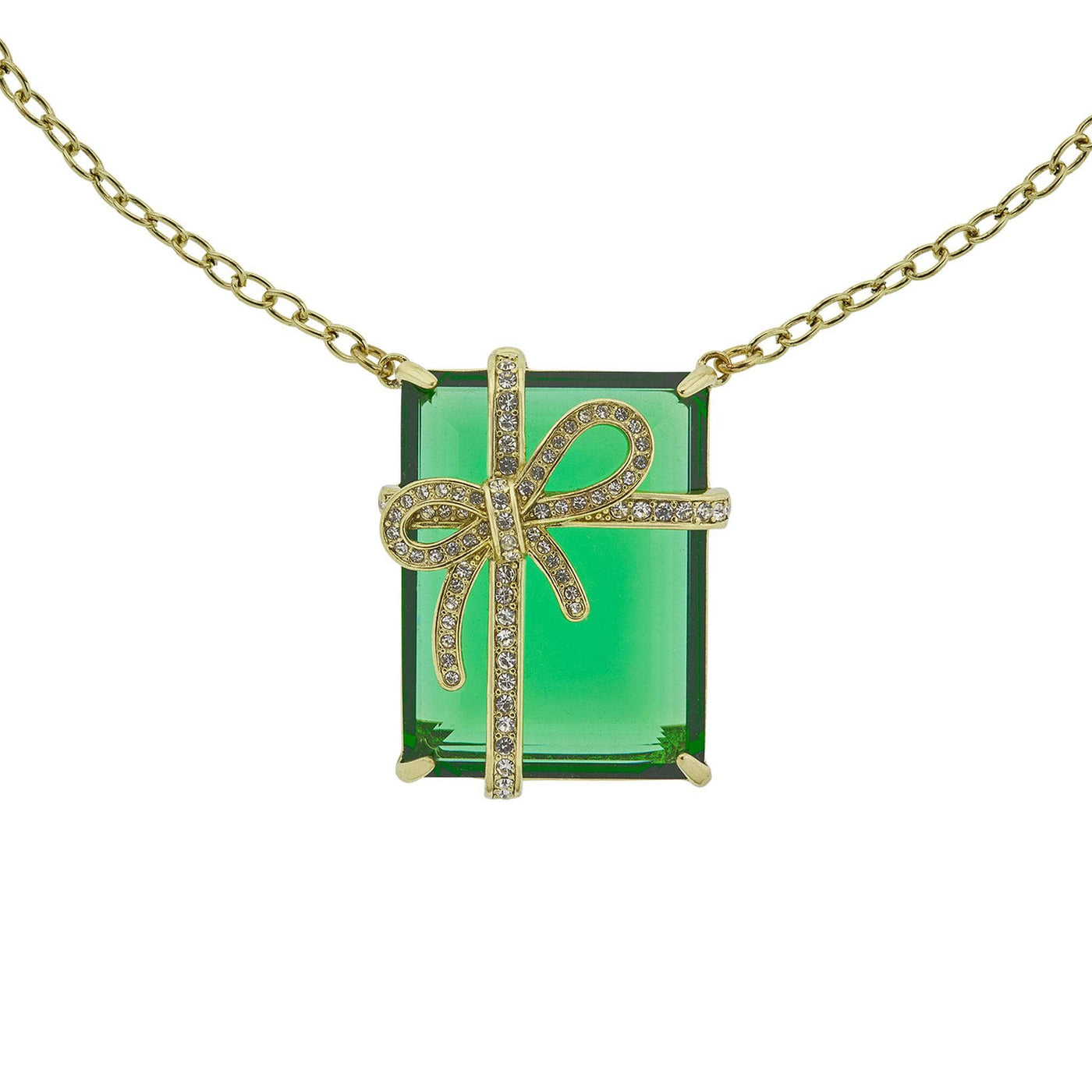 HEIDI DAUS®"Bow Wrapture" Crystal & Chain Gift Necklace