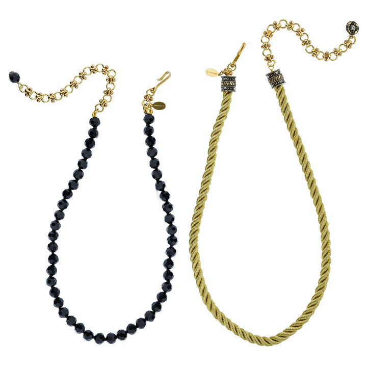 HEIDI DAUS® "Elegant Essential" Pin Enhancer Bead & Cord Necklace Set - Heidi Daus®