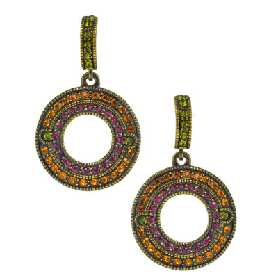 "Two Fab" Crystal Deco Dangle Earrings - Heidi Daus®