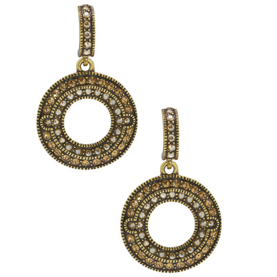 "Two Fab" Crystal Deco Dangle Earrings - Heidi Daus®