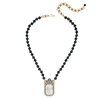 "Deco Trilogy" Crystal Beaded Pendant Necklace - Heidi Daus®