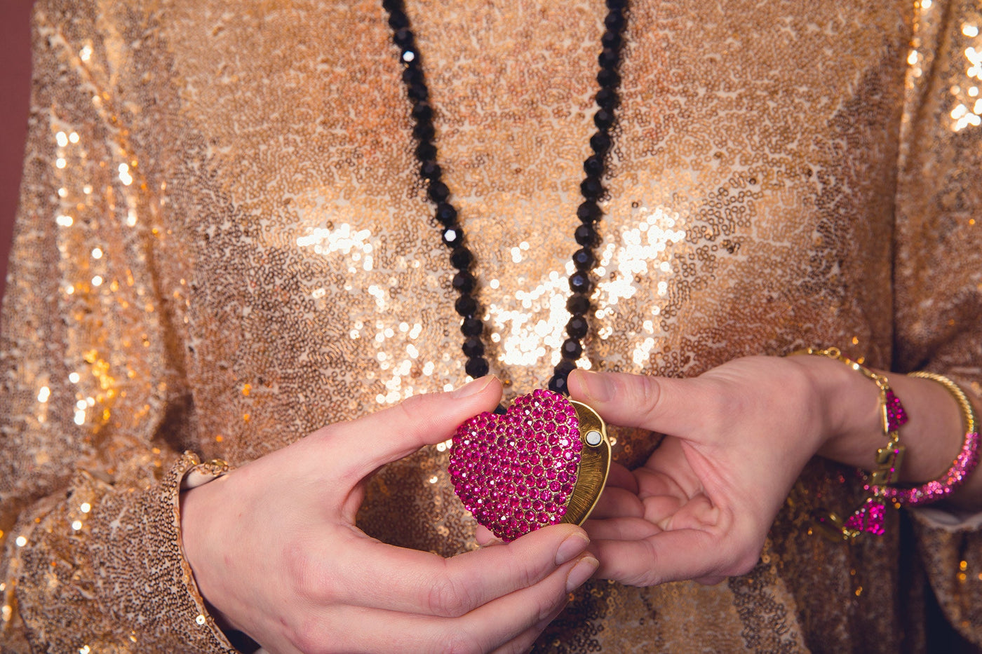 HEIDI DAUS® "Love, Heidi Style" Beaded Crystal Heart Enhancer Toggle Necklace HEIDI DAUS®