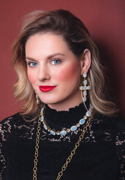 HEIDI DAUS®"Heavenly Rocks" Crystal Cross Dangle Earrings
