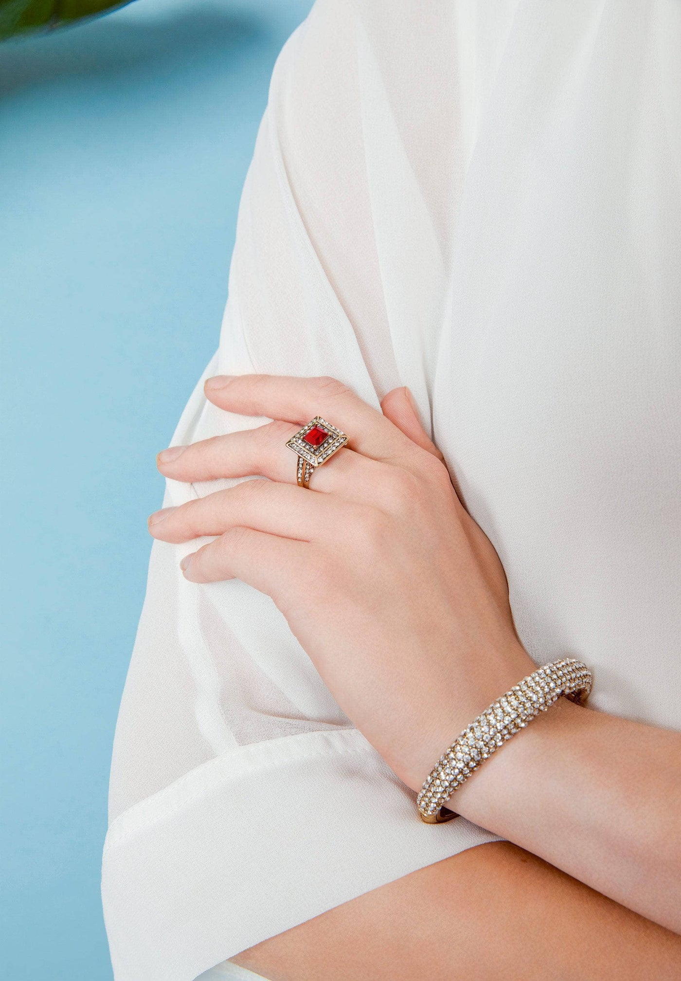 HEIDI DAUS®"Fearless Beauty" Crystal Deco Ring