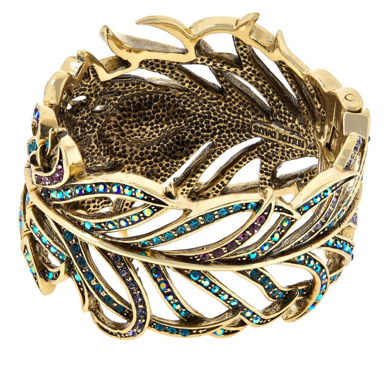 Heidi Daus®"Pretty As A Peacock" Crystal Feather Bracelet
