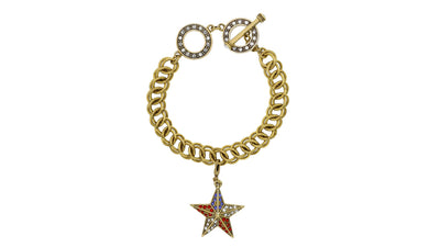 Heidi Daus®"Star Sparkle" Crystal Star Charm Toggle Bracelet - Heidi Daus®